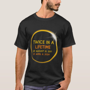 Gesamtes solares Eclipse zweimal in einer Lebensda T-Shirt