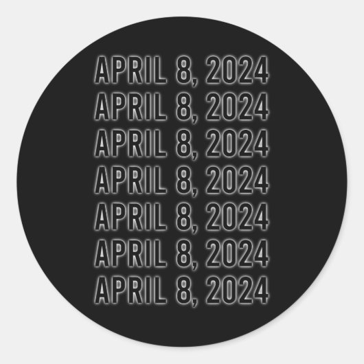 Gesamtes Solarwachstum 8. April 2024 Gesamtwert 1 Runder Aufkleber (Vorderseite)