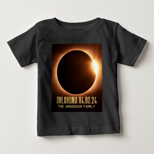 Gesamtes Solarzellen-Oklahoma 2024 Personalisiert Baby T-shirt (Vorderseite)