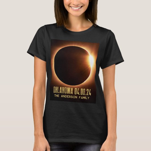 Gesamtes Solarzellen-Oklahoma 2024 Personalisiert T-Shirt (Vorderseite)