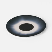 Gesamtes Sonnenlicht in Schwarz und Weiß Pappteller (Schrägansicht)