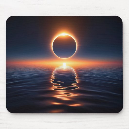 Gesamtes Sonnenlicht über Meerwasser Mousepad (Vorne)