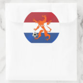 Gesamtfußballfußball Oranje Holländischer Löwe Runder Aufkleber (Tasche)