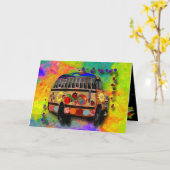 Gesamthippie-Geburtstag Karte (Gelbe Blume)