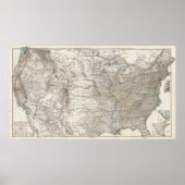 Gesamtkarte der USA Poster (Vorne)