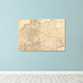 Gesamtkarte Deutschlands Leinwanddruck (Insitu (Holzboden))