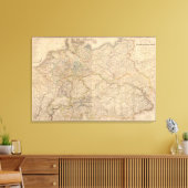 Gesamtkarte Deutschlands Leinwanddruck (Insitu (Wohnzimmer))