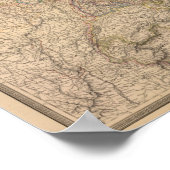 Gesamtkarte Deutschlands Poster (Ecke)