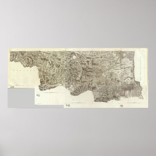 Gesamtkarte Frankreichs Poster (Vorne)