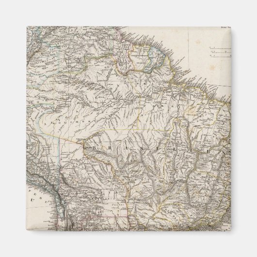 Gesamtkarte Südamerikas Magnet (Vorne)