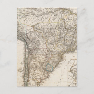 Gesamtkarte Südamerikas Postkarte