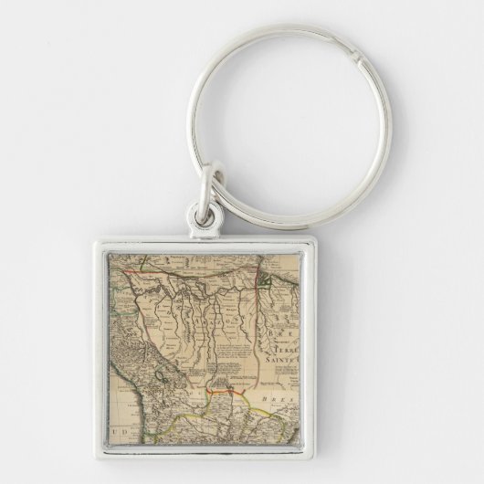 Gesamtkarte Südamerikas Schlüsselanhänger (Vorne)