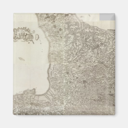 Gesamtkarte von Frankreich 2 Magnet (Vorne)