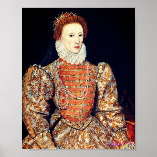 Gesamtkörperportrait von Königin Elisabeth I. von  Poster (Vorne)