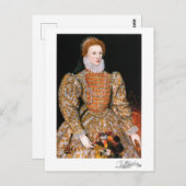 Gesamtkörperportrait von Königin Elisabeth I. von  Postkarte (Vorne/Hinten)