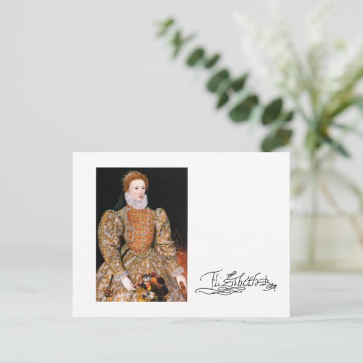 Gesamtkörperportrait von Königin Elisabeth I. von Postkarte (Stehend Vorderseite)