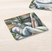 Gesamtkunstwerk Rechteckiger Pappuntersetzer (angewinkelt)