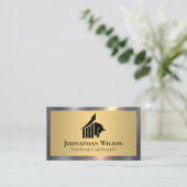 Gesamtlogo | Gold Silver Metallic Visitenkarte (Stehend Vorderseite)