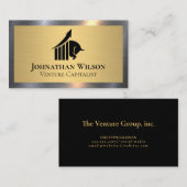 Gesamtlogo | Gold Silver Metallic Visitenkarte (Vorne/Hinten)