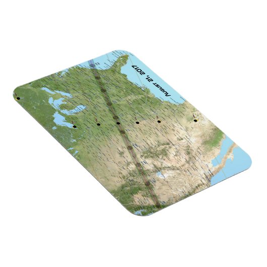 Gesamtplan für den Solar-Eclipse-Pfad 2017 Magnet (Rechte Seite)