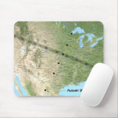 Gesamtplan für den Solar-Eclipse-Pfad 2017 Mousepad (Mit Mouse)