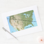 Gesamtplan für den Solar-Eclipse-Pfad 2017 Rechteckiger Aufkleber (Umschlag)