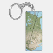 Gesamtplan für den Solar-Eclipse-Pfad 2017 Schlüsselanhänger (Vorderseite links)