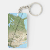 Gesamtplan für den Solar-Eclipse-Pfad 2017 Schlüsselanhänger (Rückseite)