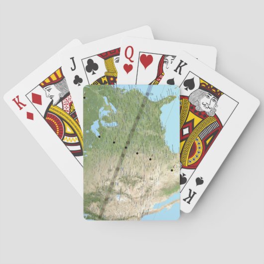 Gesamtplan für den Solar-Eclipse-Pfad 2017 Spielkarten (Rückseite)