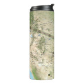 Gesamtplan für den Solar-Eclipse-Pfad 2017 Thermosbecher (Nach links gedreht)