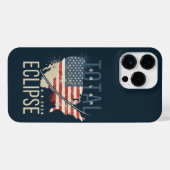 GESAMTSOLAR ECLIPSE 4.8.2023 USA MAP DISTRESSED iPhone HÜLLE (Rückseite (Horizontal))