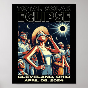Gesamtsolare Eclipse Cleveland Poster