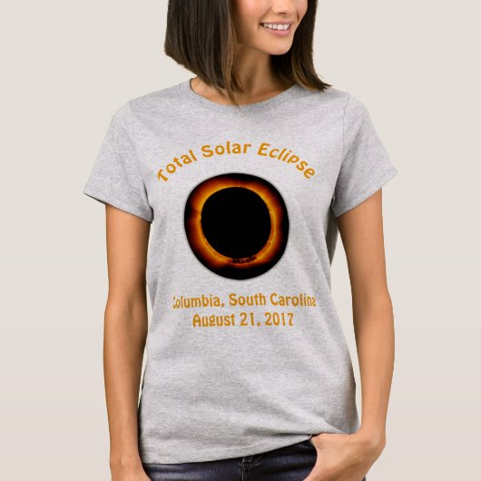 Gesamtsolare Eclipse (Cloumbia, South Carolina) T-Shirt (Vorderseite)