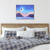 Gesamtsolare Eclipse Lake Willoughby Vermont Leinw Leinwanddruck (Insitu (Schlafzimmer))