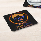 Gesamtsolareklipse-am 21. August 2017 lustiger Rechteckiger Pappuntersetzer (angewinkelt)