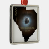 Gesamtsolareklipse in der South- Silbernes Ornament (Rechts)