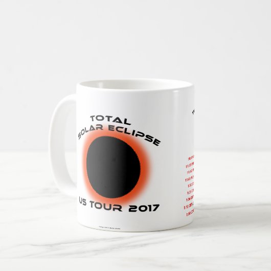 Gesamtsolareklipse US-Ausflug-Tasse 2017 Kaffeetasse (Vorderseite Links)