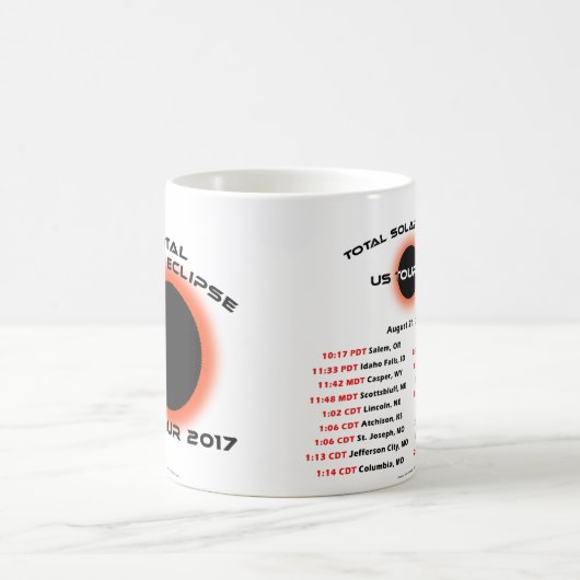 Gesamtsolareklipse US-Ausflug-Tasse 2017 Kaffeetasse (Mittel)