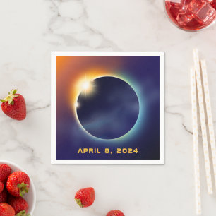Gesamtsolares Eclipse Astronomisches Star-Party Serviette