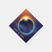 Gesamtsolares Eclipse | Astronomisches Star-Party Serviette (Ecke)