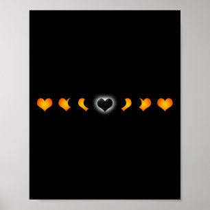 Gesamtsolares Eclipse (des Herzens) T Shirt Poster