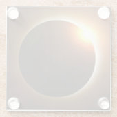 Gesamtsolares Eclipse Glasuntersetzer (Rückseite)