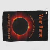 Gesamtsolares Eclipse Golfhandtuch (Horizontal)