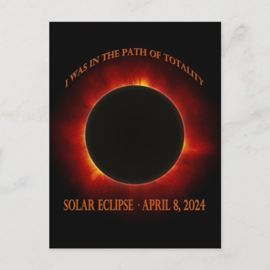 Gesamtsolares Eclipse Personalisiert Postkarte (Vorderseite)