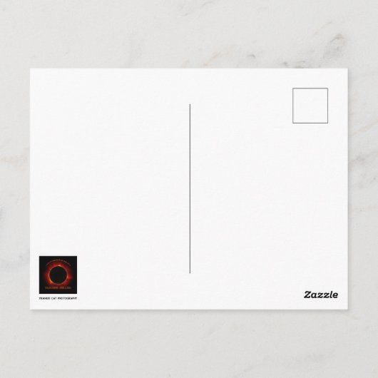 Gesamtsolares Eclipse Postkarte (Rückseite)