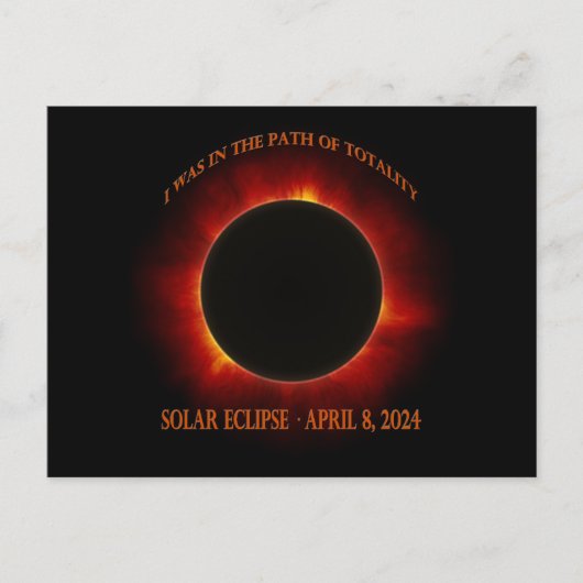 Gesamtsolares Eclipse Postkarte (Vorderseite)