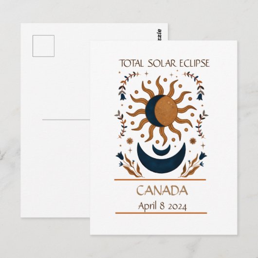 Gesamtsolares Eclipse Postkarte (Vorne/Hinten)