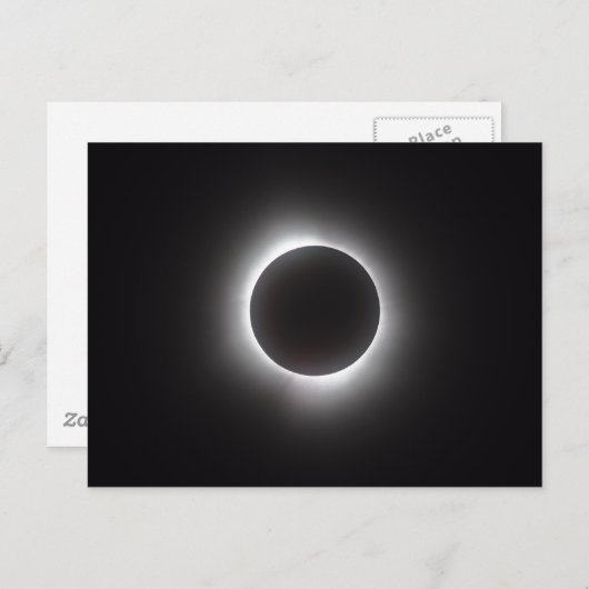 Gesamtsolares Eclipse Postkarte (Vorne/Hinten)