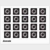 Gesamtsolares Eclipse Quadratischer Aufkleber (Blatt)