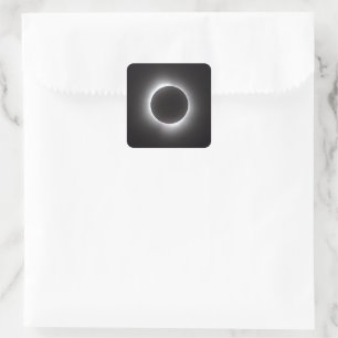 Gesamtsolares Eclipse Quadratischer Aufkleber